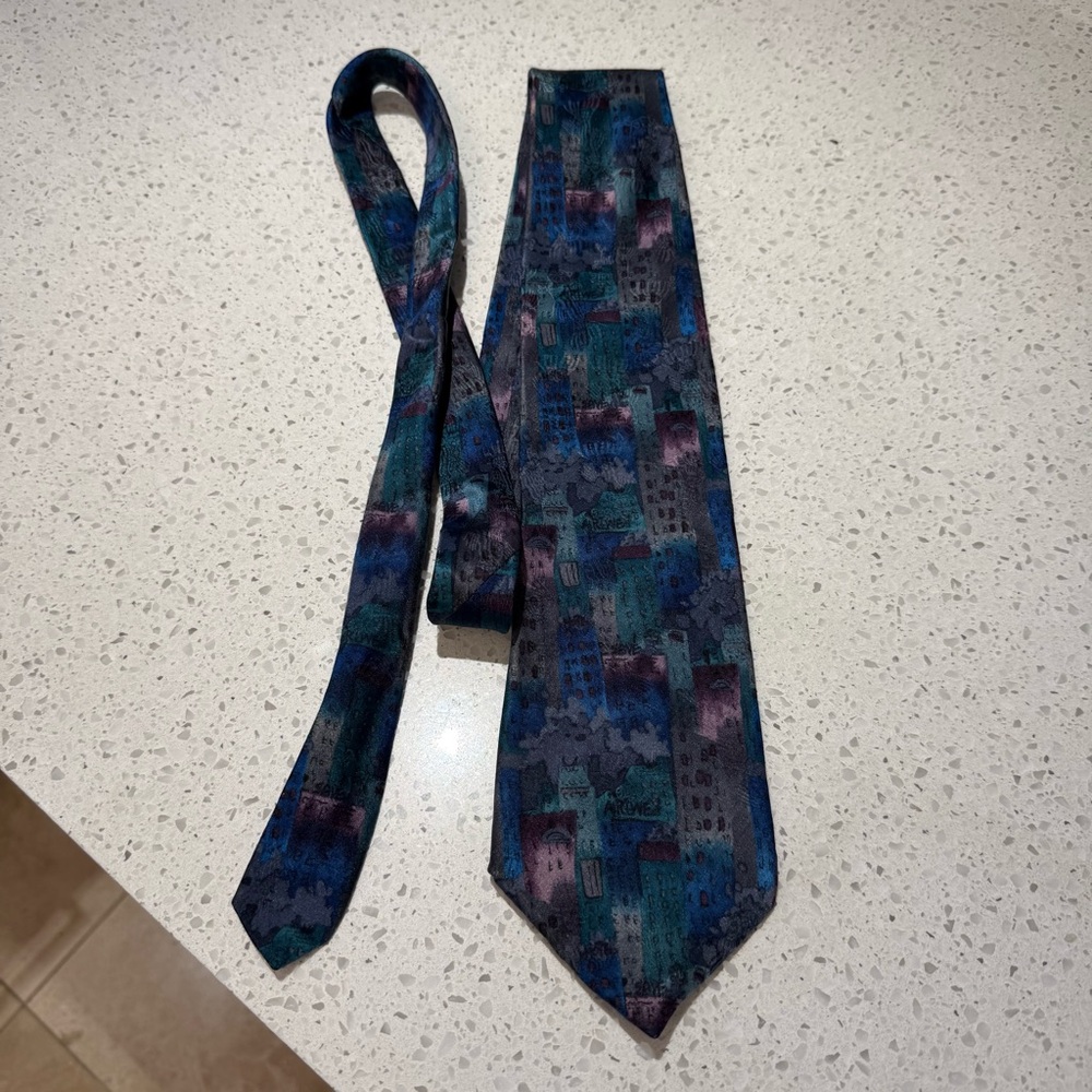 J. Garcia Multicolor Geometric Men's Tie New York series